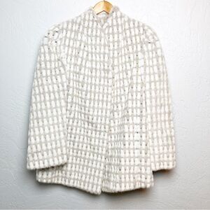 Sajon Vintage Faux Fur waist Length Coat Size medium